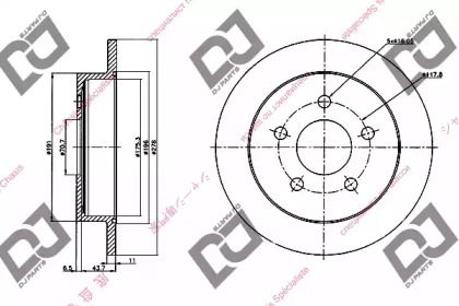 Тормозной диск DJ PARTS BD1196